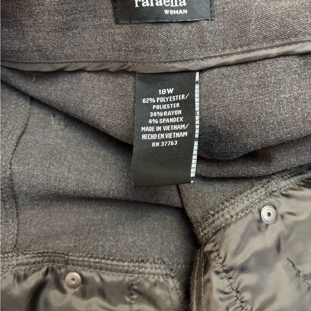 Rafaella Women's Gray Straight Leg Pants - Picture 6 of 8